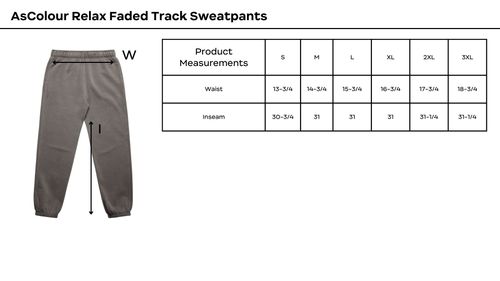 AsColour Relax Faded Track Sweatpants (Gray)  image thumbnail