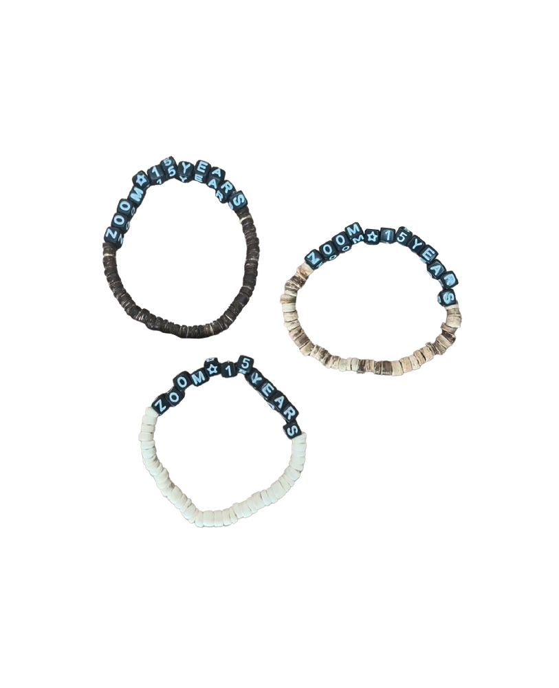 15 Year Anniversary Coconut Shell Wood Friendship Bracelet (Mixture) primary image