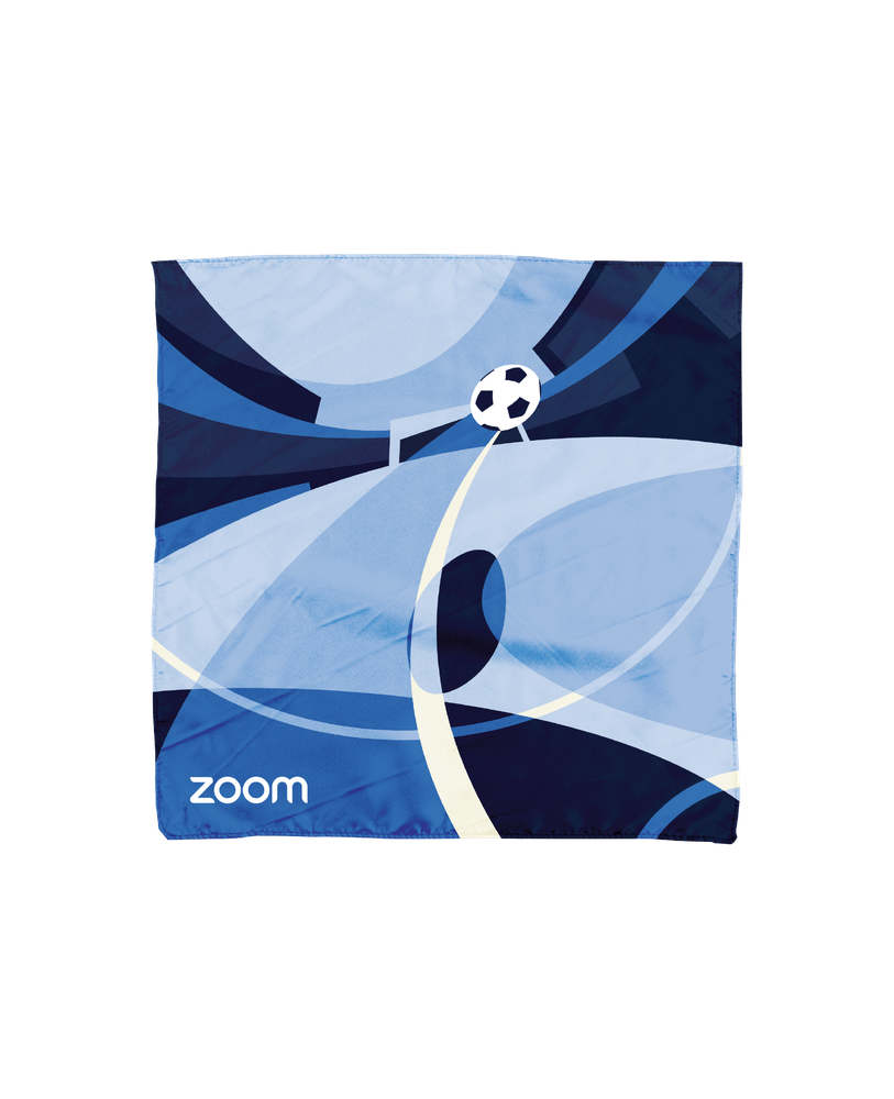 Large Custom Zoom Soccer Scarf (Blue)  primary image