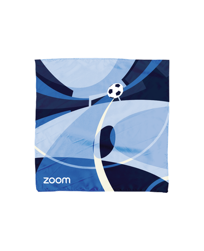 Large Custom Zoom Soccer Scarf (Blue) 