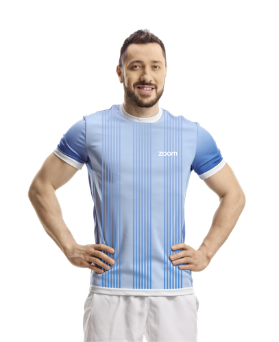 Custom Zoom Soccer Jersey (Blue) 