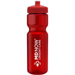 Image of 28oz Transparent Water Bottle with pull lid