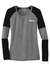 Image of New Era Ladies Tri-Blend Performance Baseball Tee. LNEA132