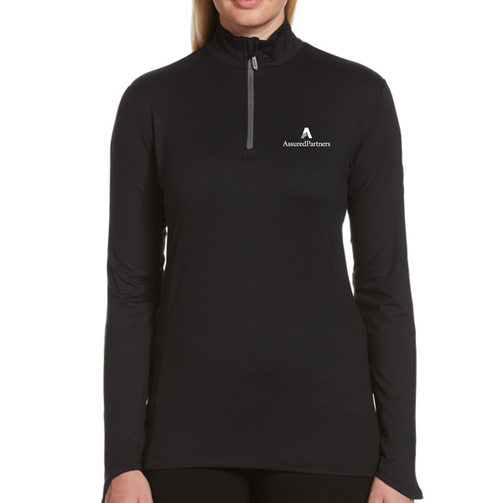 Callaway Ladies Lightweight 1/4 Zip Pullover Black primary image