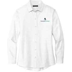 Image of Mercer+Mettle Ladies Long Sleeve Stretch Woven Shirt White