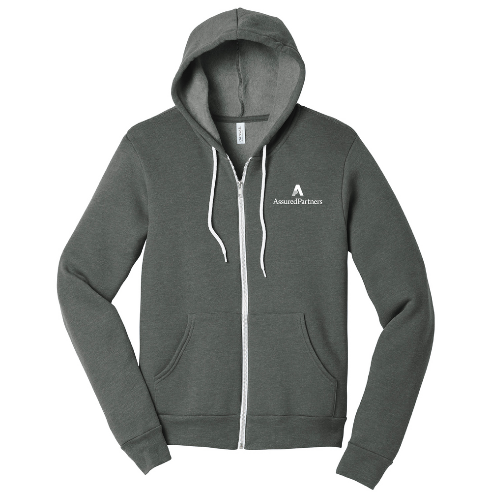 Unisex Sponge Fleece Full-Zip Hoodie Deep Heather primary image