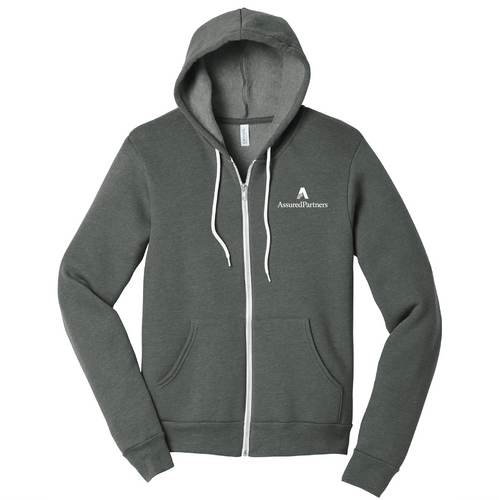 Unisex Sponge Fleece Full-Zip Hoodie Deep Heather image thumbnail