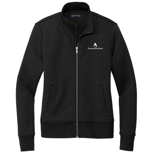 Brooks Brothers Ladies Double-Knit Full-Zip Black image thumbnail
