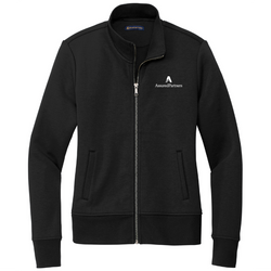Image of Brooks Brothers Ladies Double-Knit Full-Zip Black