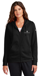 Image of Nike Ladies Club Fleece Sleeve Swoosh Full-Zip Hoodie