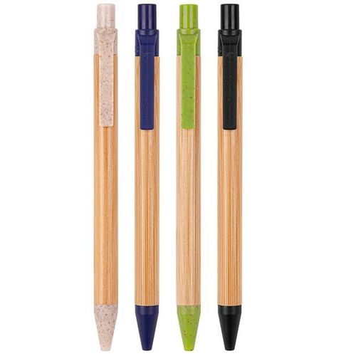 The Albury Bamboo Wheat Straw Click-Action Ballpoint Pen image thumbnail