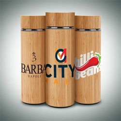 Image of 16oz. Vacuum-Sealed Eco Bamboo Bottle