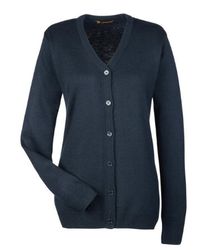 Image of Harriton Ladies' Pilbloc™ V-Neck Button Cardigan Sweater