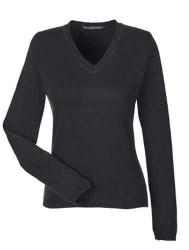 Devon & Jones Ladies' V-Neck Sweater image thumbnail