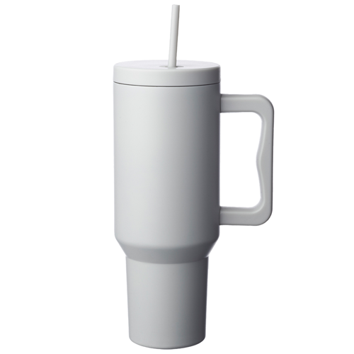 40 oz. Stainless Steel Travel Mugs w/ Handle & Straw Lid Printed image thumbnail