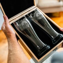 Image of Branded Torrey Pilsner Glass Box Set - LASER ENGRAVE ONLY 