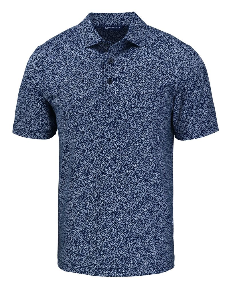 Cutter & Buck Pike Eco Pebble Print Stretch Recycled Mens Polo primary image