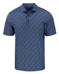 Image of Cutter & Buck Pike Eco Pebble Print Stretch Recycled Mens Polo