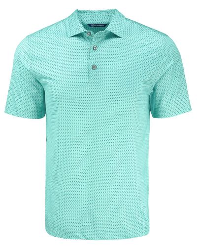 Cutter & Buck Pike Eco Shadow Check Print Recycled Mens Polo image thumbnail