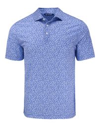 Image of Cutter & Buck Pike Eco Flora Print Recycled Mens Polo