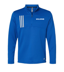 Image of Men's 3-Stripes Double-Knit Quarter-Zip Pullover