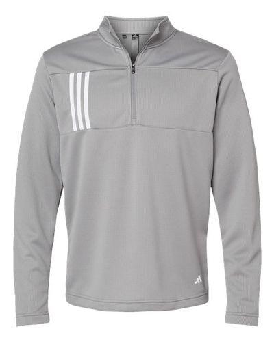 Men's 3-Stripes Double-Knit Quarter-Zip Pullover image thumbnail