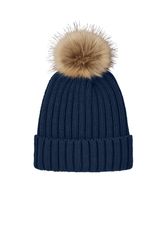 Image of Port Authority® Faux Fur Pom Beanie