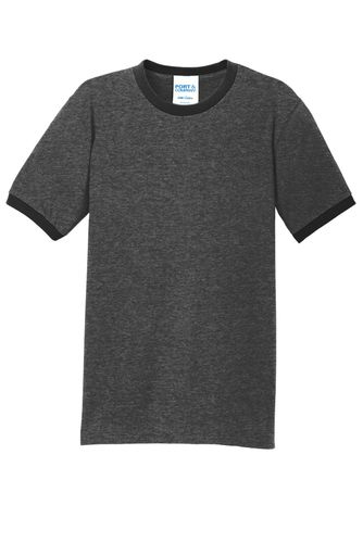 Port & Company Core Cotton Ringer Tee. PC54R image thumbnail