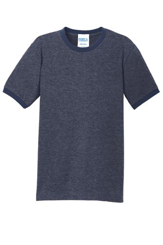 Port & Company Core Cotton Ringer Tee. PC54R image thumbnail