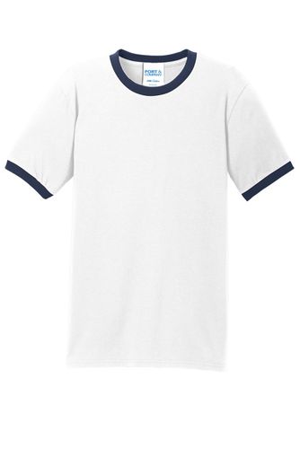 Port & Company Core Cotton Ringer Tee. PC54R image thumbnail