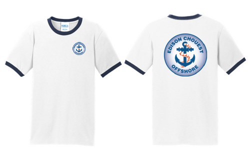 Port & Company Core Cotton Ringer Tee. PC54R image thumbnail