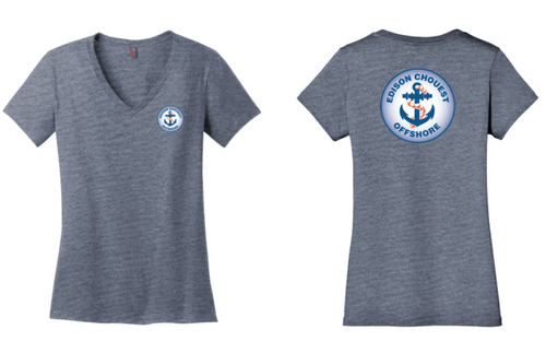 District - Women's Perfect Weight V-Neck Tee. DM1170L image thumbnail