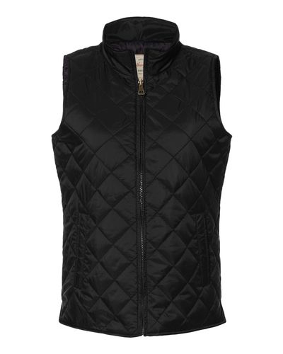 Women's Vintage Diamond Quilted Vest - W207359 image thumbnail