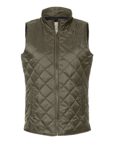 Women's Vintage Diamond Quilted Vest - W207359 image thumbnail