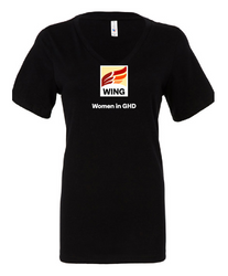 Image of GHD ERG Ladies' Jersey V-Neck Black T-Shirt
