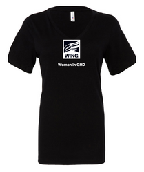 Image of GHD ERG Ladies' Jersey V-Neck Black T-Shirt