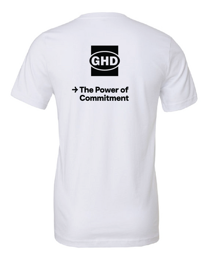 GHD ERG Ladies' Jersey V-Neck White T-Shirt image thumbnail