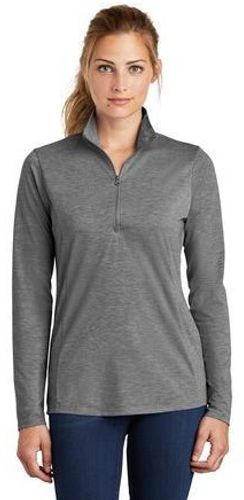 Sport-Tek Ladies PosiCharge Tri-Blend Wicking 1/4-Zip Pullover image thumbnail