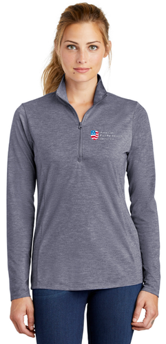 Sport-Tek Ladies PosiCharge Tri-Blend Wicking 1/4-Zip Pullover image thumbnail