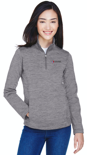 Ladies' Newbury Mélange Fleece Quarter-Zip image thumbnail