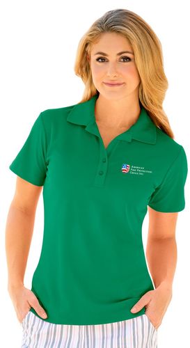 Greg Norman Women's Play Dry Performance Mesh Polo image thumbnail