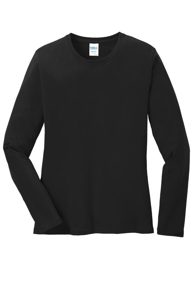 Port & Company Ladies Long Sleeve Core Cotton Tee. LPC54LS primary image