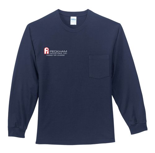 Port & Company - Long Sleeve Essential Pocket Tee. PC61LSP image thumbnail