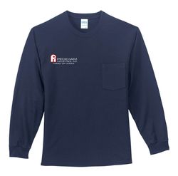 Image of Port & Company - Long Sleeve Essential Pocket Tee. PC61LSP