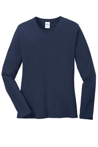 Port & Company Ladies Long Sleeve Core Cotton Tee. LPC54LS image thumbnail
