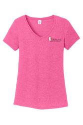 Image of District Women's Perfect Tri V-Neck Tee. DM1350L