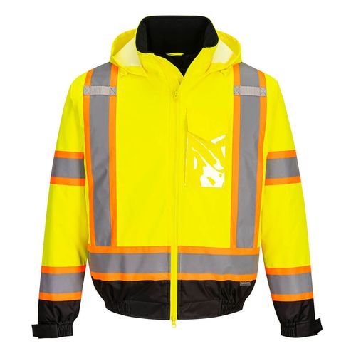  Hi-Vis X Back Contrast Tape Winter Bomber Jacket image thumbnail