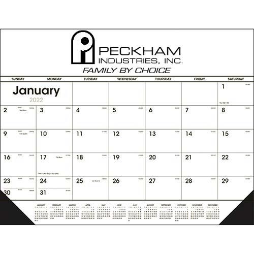 Black & White Desk Pad with Vinyl Corners image thumbnail Black & White Desk Pad with Vinyl Corners image thumbnail