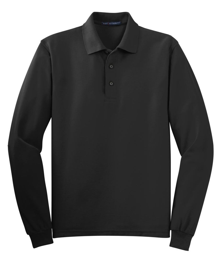 Port Authority Silk Touch Long Sleeve Polo. K500LS primary image