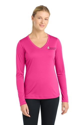 Sport-Tek Women's Long Sleeve PosiCharge Competitor V-Neck Tee. LST353LS image thumbnail